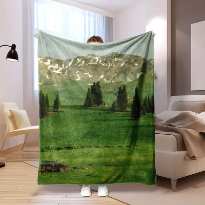 데코 초원 프린트 블랭킷