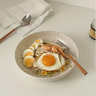 세라믹 도트 샐러드 볼