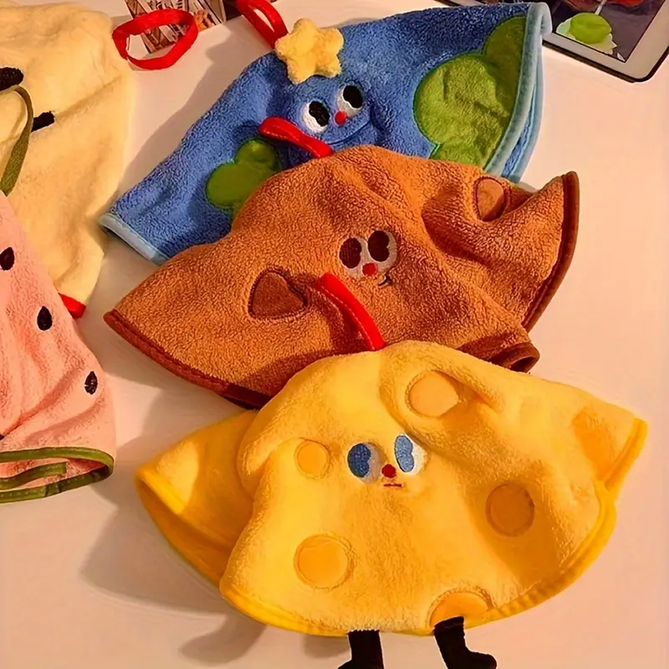 큐트 치즈 삼둥이 캐릭터 손타월