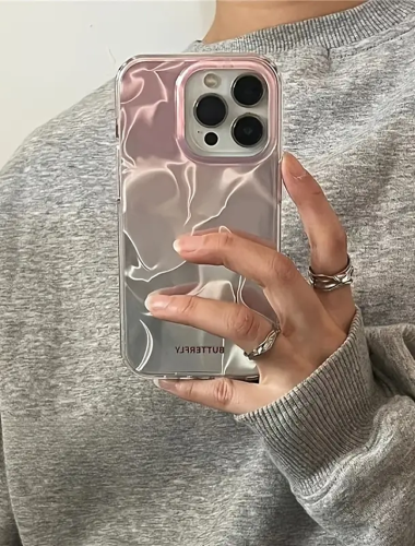 버터플라이 핑크 그라데이션 아이폰 케이스